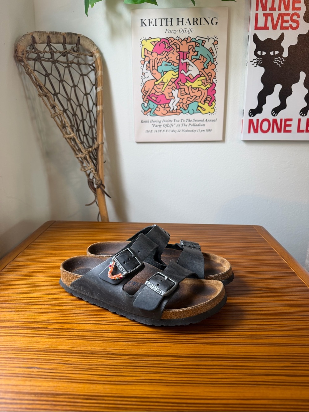 Birkenstock Arizona Black Two-Strap Sandals
